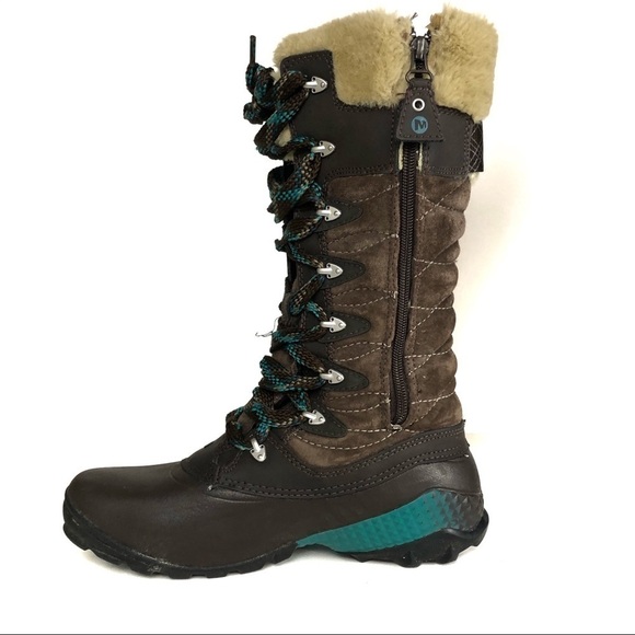 Merrell Women Winterbelle Peak Snow Insulated Waterproof Lace Up Boots Sz 7 - Picture 7 of 9